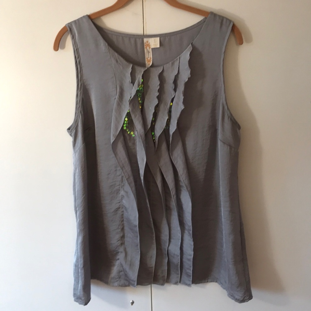 Adiva Grey Top Size L